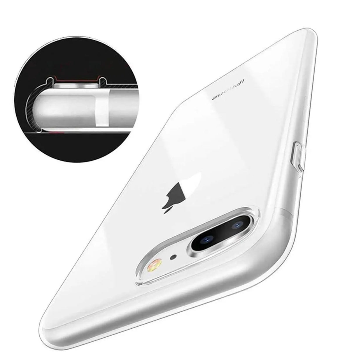 Durchsichtige Handyhülle für iPhone 7 Plus / 8 Plus mit Anti-Vergilbung