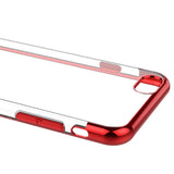 Transparente Handyhülle für iPhone 6s Plus / 6 Plus mit farblichen Akzenten in Schwarz, Rot, Blau oder Roségold.