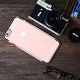 Transparente Handyhülle für iPhone 6s Plus / 6 Plus mit farblichen Akzenten in Schwarz, Rot, Blau oder Roségold.