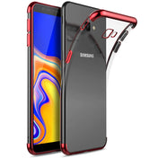 Transparente Handyhülle für Samsung Galaxy A3 2017 mit farblichen Akzenten in Schwarz, Rot, Blau oder Roségold.