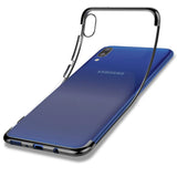 Transparente Handyhülle für Samsung Galaxy S20 Ultra mit farblichen Akzenten in Schwarz, Rot, Blau oder Roségold.