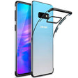 Transparente Handyhülle für Samsung Galaxy S6 mit farblichen Akzenten in Schwarz, Rot, Blau oder Roségold.