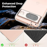 Durchsichtige Handyhülle für Google Pixel 8 mit Anti-Vergilbung