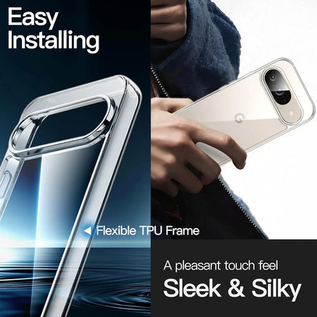 Durchsichtige Handyhülle für Google Pixel 9 mit Anti-Vergilbung