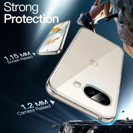 Durchsichtige Handyhülle für Google Pixel 9a mit Anti-Vergilbung