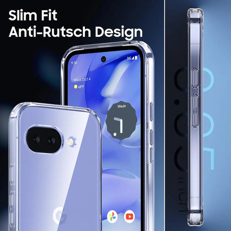 Durchsichtige Handyhülle für Google Pixel 9a mit Anti-Vergilbung