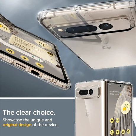 Durchsichtige Handyhülle für Google Pixel Fold mit Anti-Vergilbung