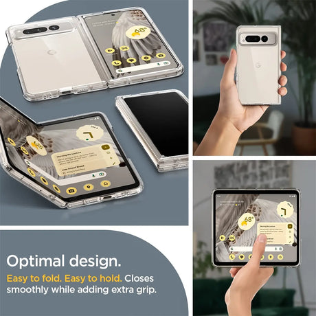 Durchsichtige Handyhülle für Google Pixel Fold mit Anti-Vergilbung