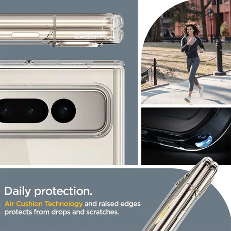 Durchsichtige Handyhülle für Google Pixel Fold mit Anti-Vergilbung