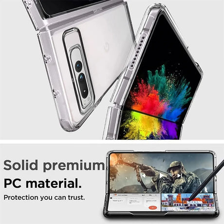 Durchsichtige Handyhülle für Google Pixel Fold mit Anti-Vergilbung