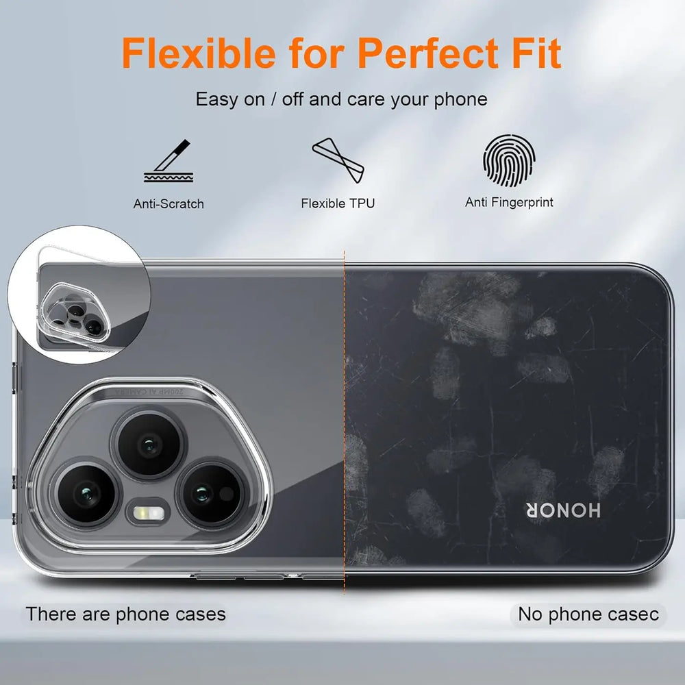Durchsichtige Handyhülle für Honor 400 Pro mit Anti-Vergilbung
