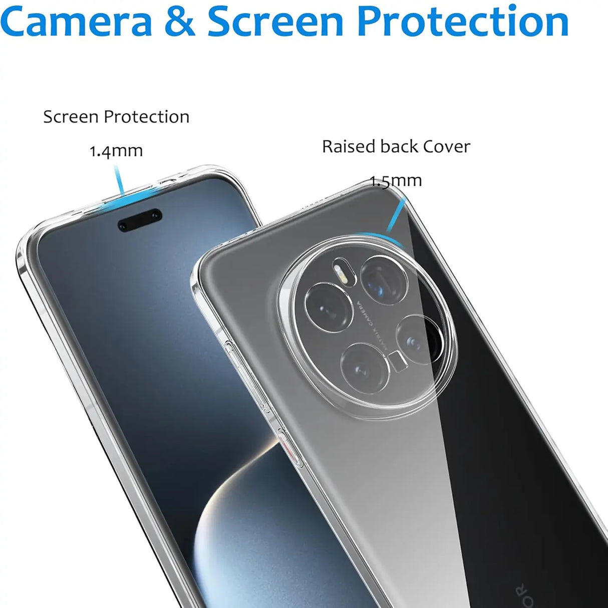 Durchsichtige Handyhülle für Honor Magic 7 Pro mit Anti-Vergilbung