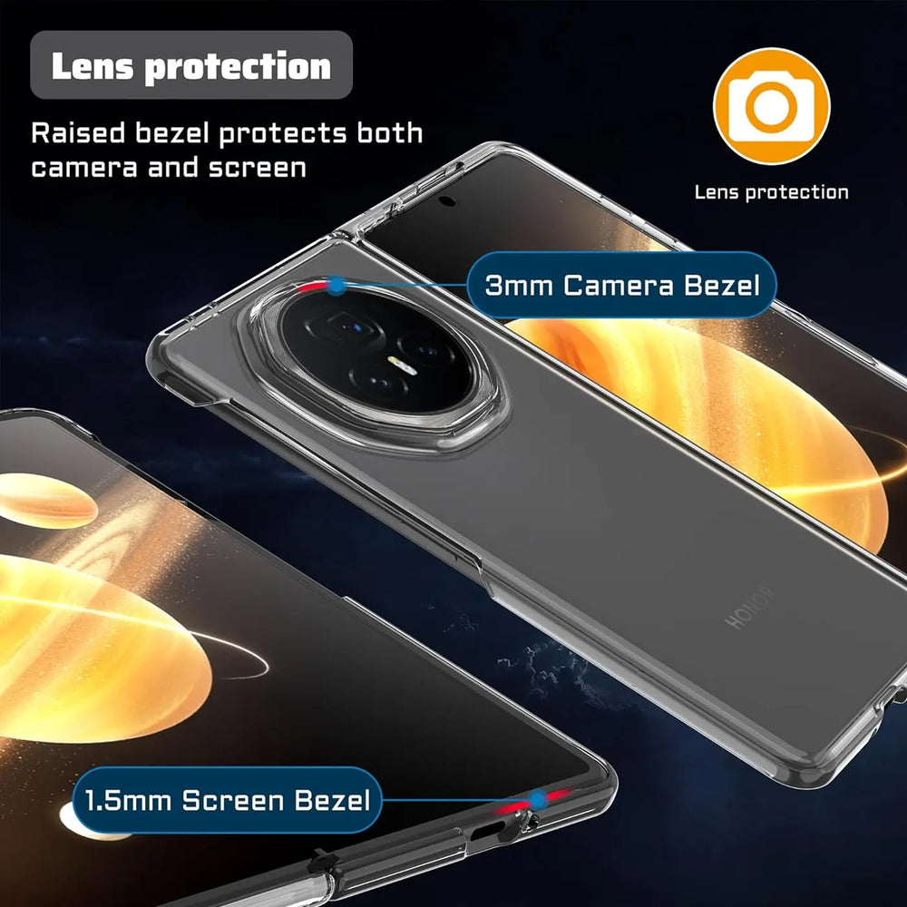 Durchsichtige Handyhülle für Honor Magic V3 mit Anti-Vergilbung