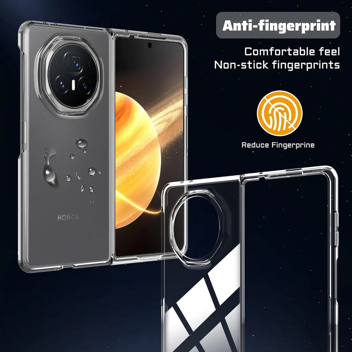 Durchsichtige Handyhülle für Honor Magic V3 mit Anti-Vergilbung