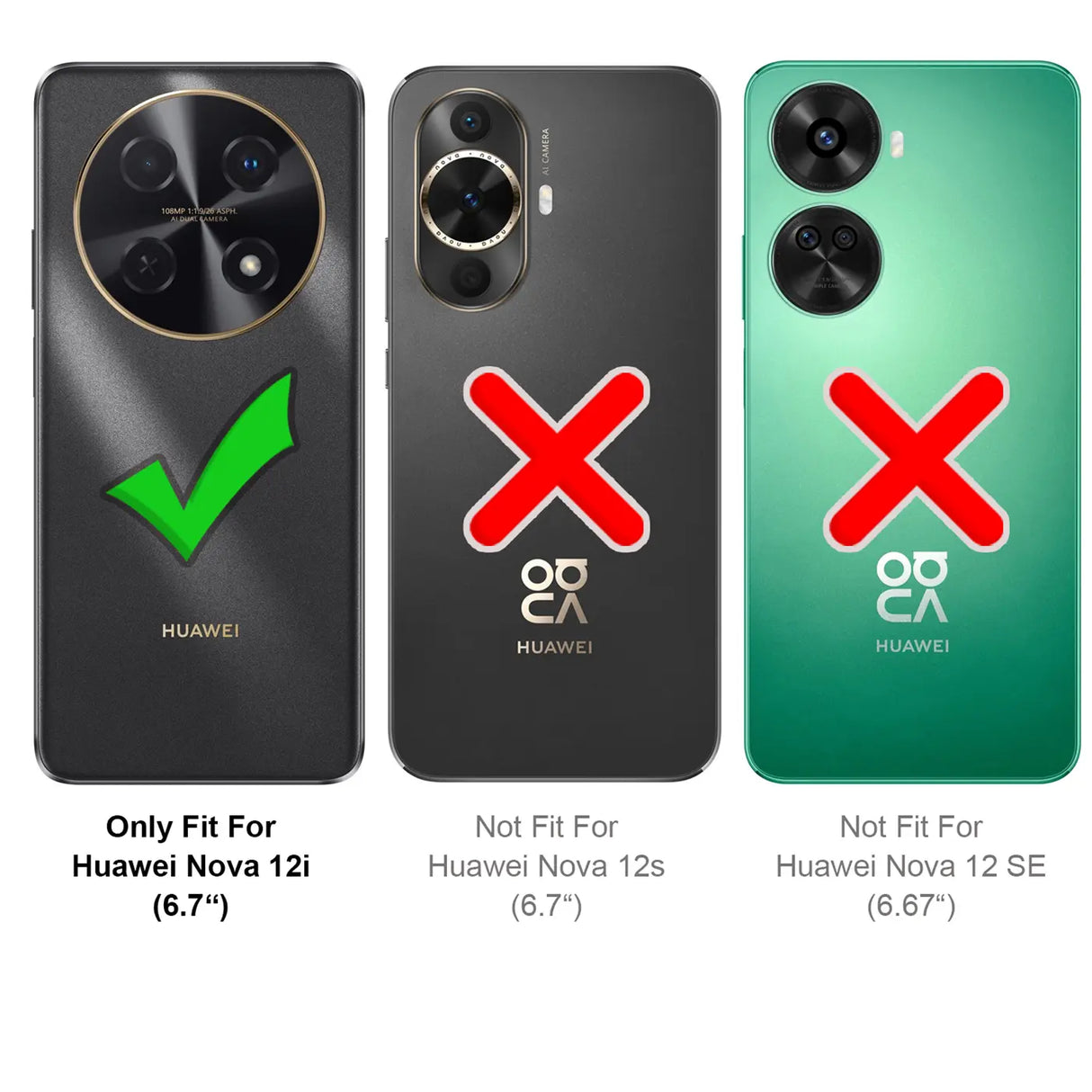 Durchsichtige Handyhülle für Huawei Nova 12i mit Anti-Vergilbung