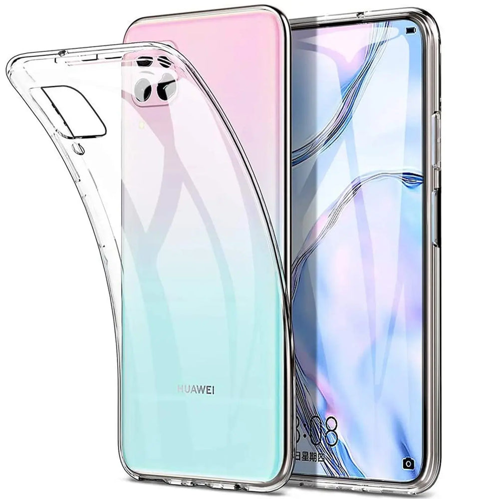 Klarhülle aus TPU, Vorder- und Rückansicht, Huawei P40 Lite.