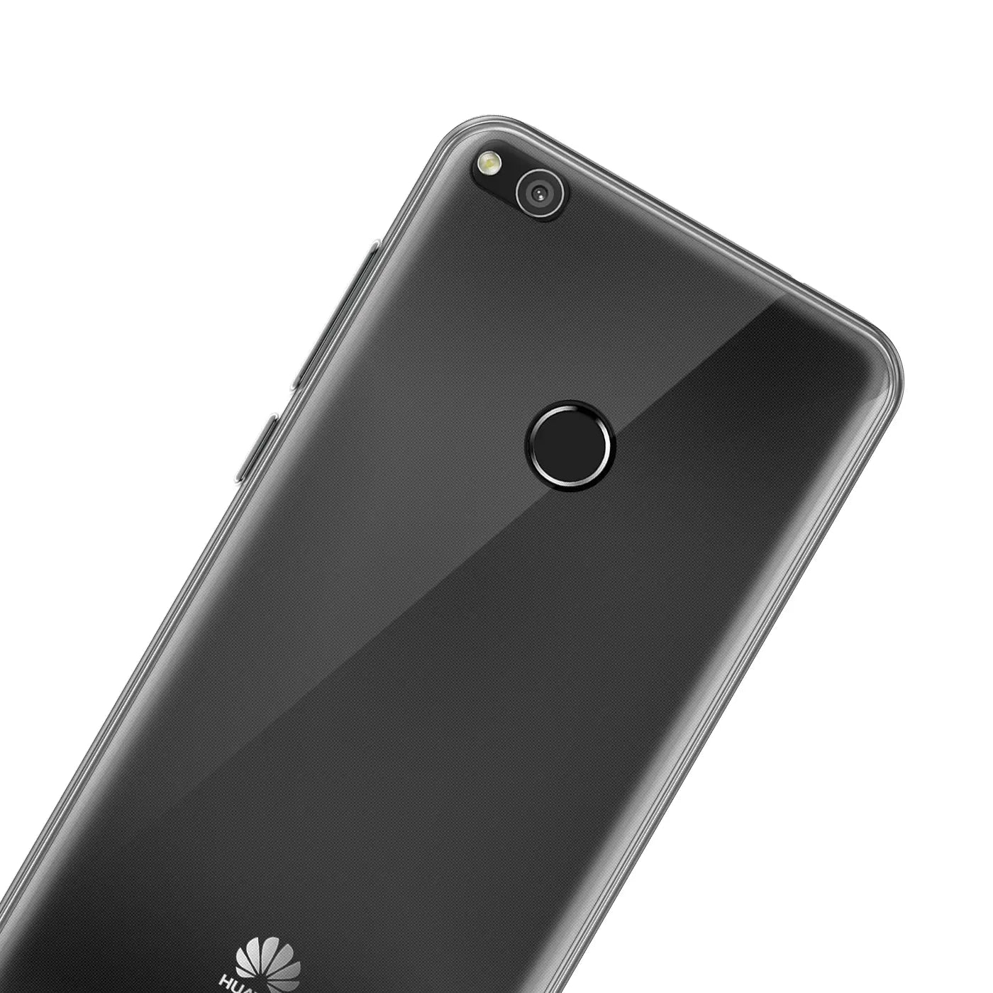 Huawei P8 Lite 2017, transparent, Rückseite, Nahaufnahme