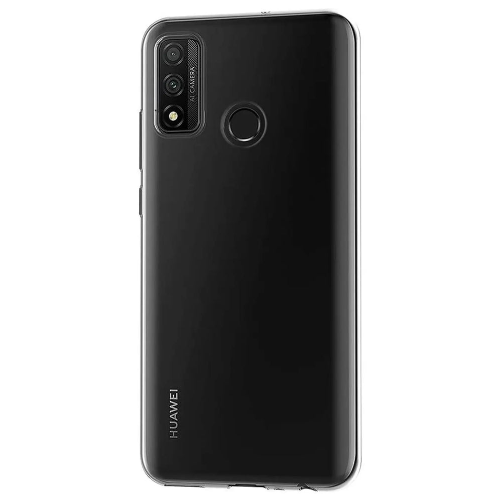 Klar, transparentes Slim Case auf der Rückseite eines Huawei P Smart 2020.