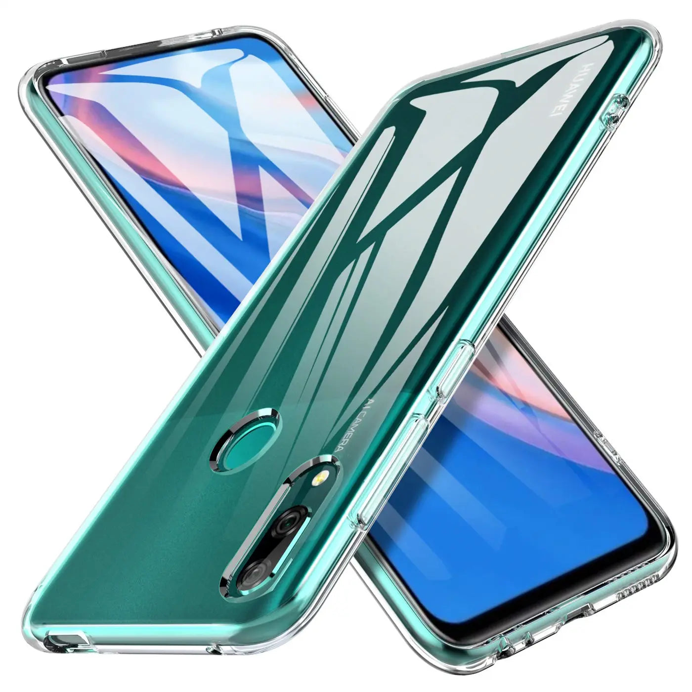 Klar, transparentes Slim Case auf Huawei P Smart Z / Honor 9X, Rückansicht.