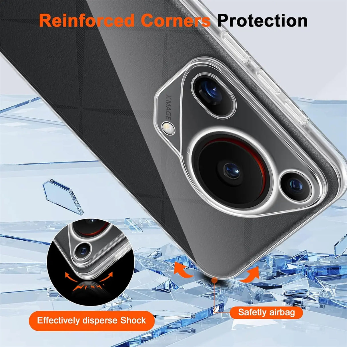 Durchsichtige Handyhülle für Huawei Pura 70 Ultra mit Anti-Vergilbung