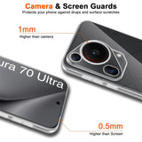 Durchsichtige Handyhülle für Huawei Pura 70 Ultra mit Anti-Vergilbung