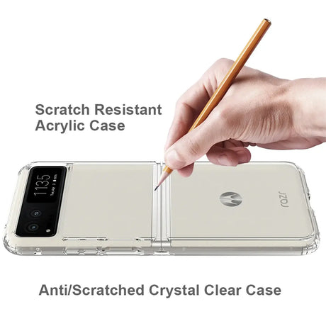 Durchsichtige Handyhülle für Motorola Razr 40 mit Anti-Vergilbung