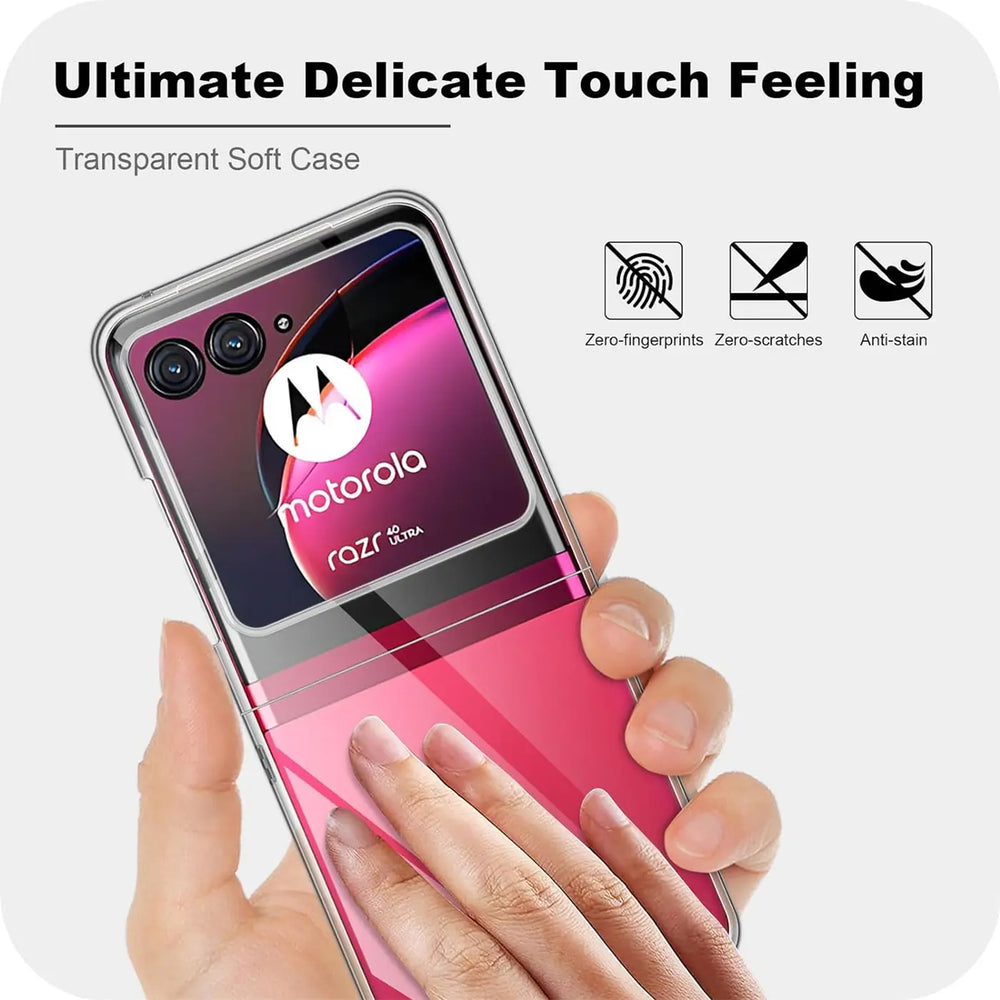 Durchsichtige Handyhülle für Motorola Razr 40 Ultra mit Anti-Vergilbung