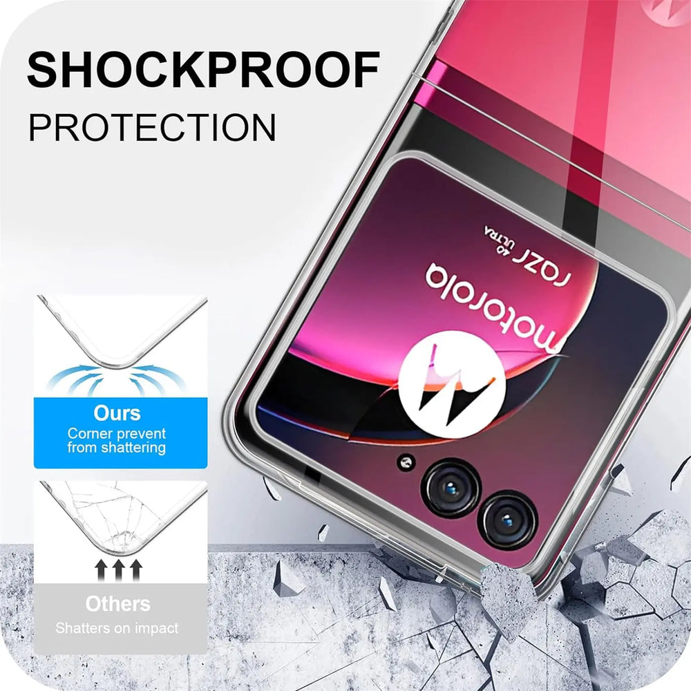 Durchsichtige Handyhülle für Motorola Razr 40 Ultra mit Anti-Vergilbung
