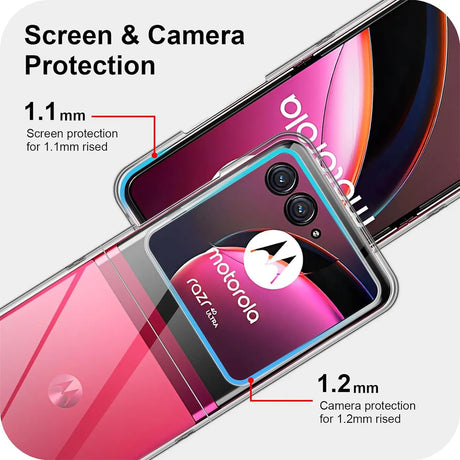 Durchsichtige Handyhülle für Motorola Razr 40 Ultra mit Anti-Vergilbung