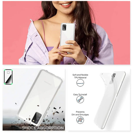 Durchsichtige Handyhülle für Samsung Galaxy A02s mit Anti-Vergilbung