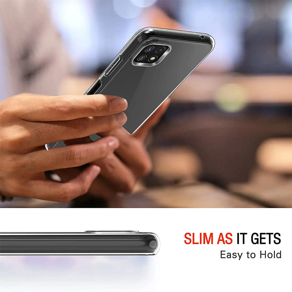 Durchsichtige Handyhülle für Samsung Galaxy A22 5G mit Anti-Vergilbung