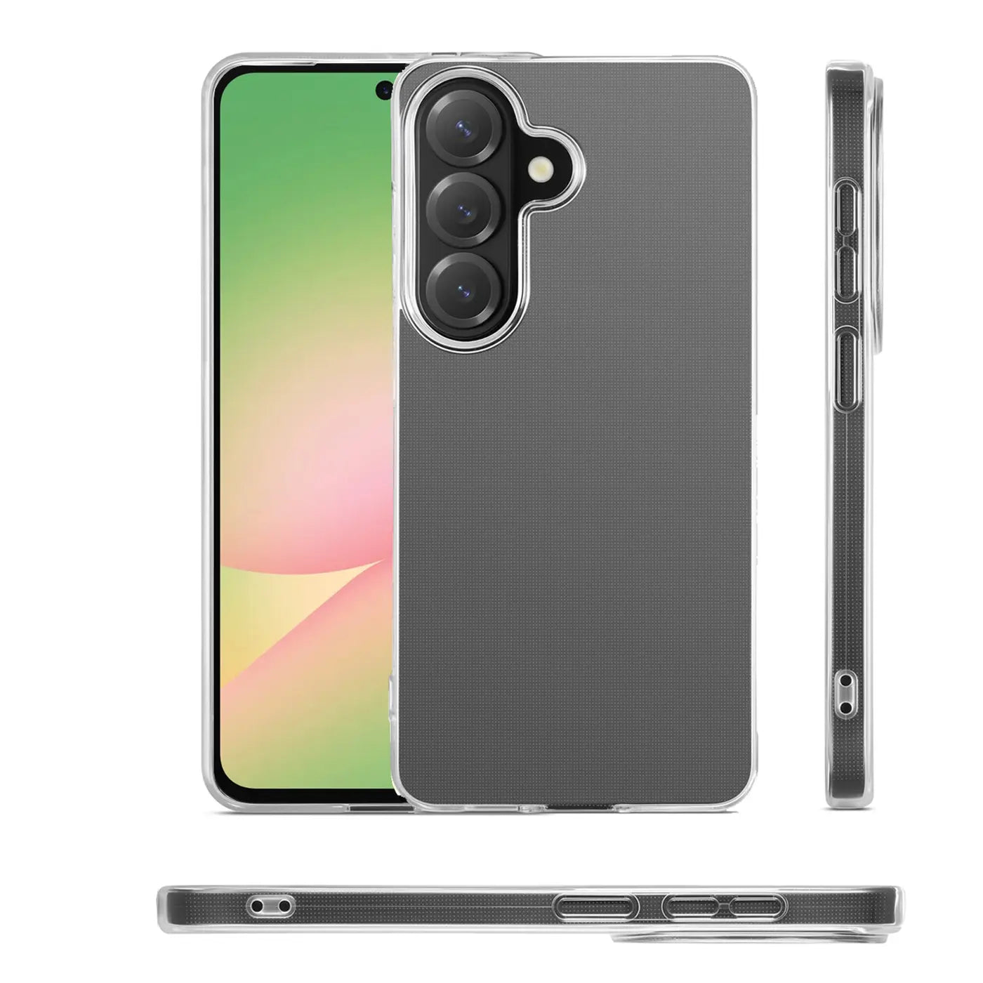 Samsung Galaxy A37 5G Hülle, transparent, TPU, verschiedene Ansichten