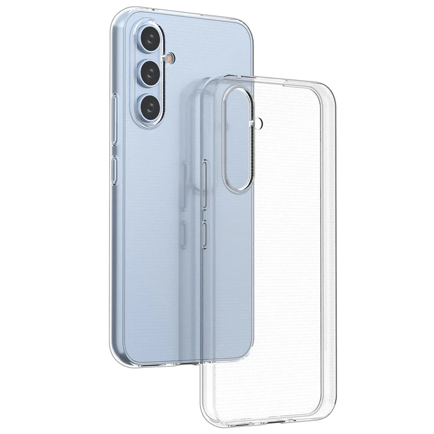 Klares Handyhülle aus Kunststoff, seitliche Ansicht, Samsung Galaxy A54 5G.