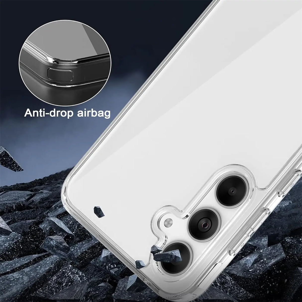 Durchsichtige Handyhülle für Samsung Galaxy A55 5G mit Anti-Vergilbung