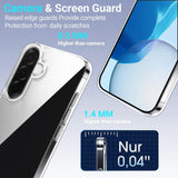 Klarer Handyhülle aus Kunststoff, Rückseite eines Samsung Galaxy A57 5G, Nahaufnahme.