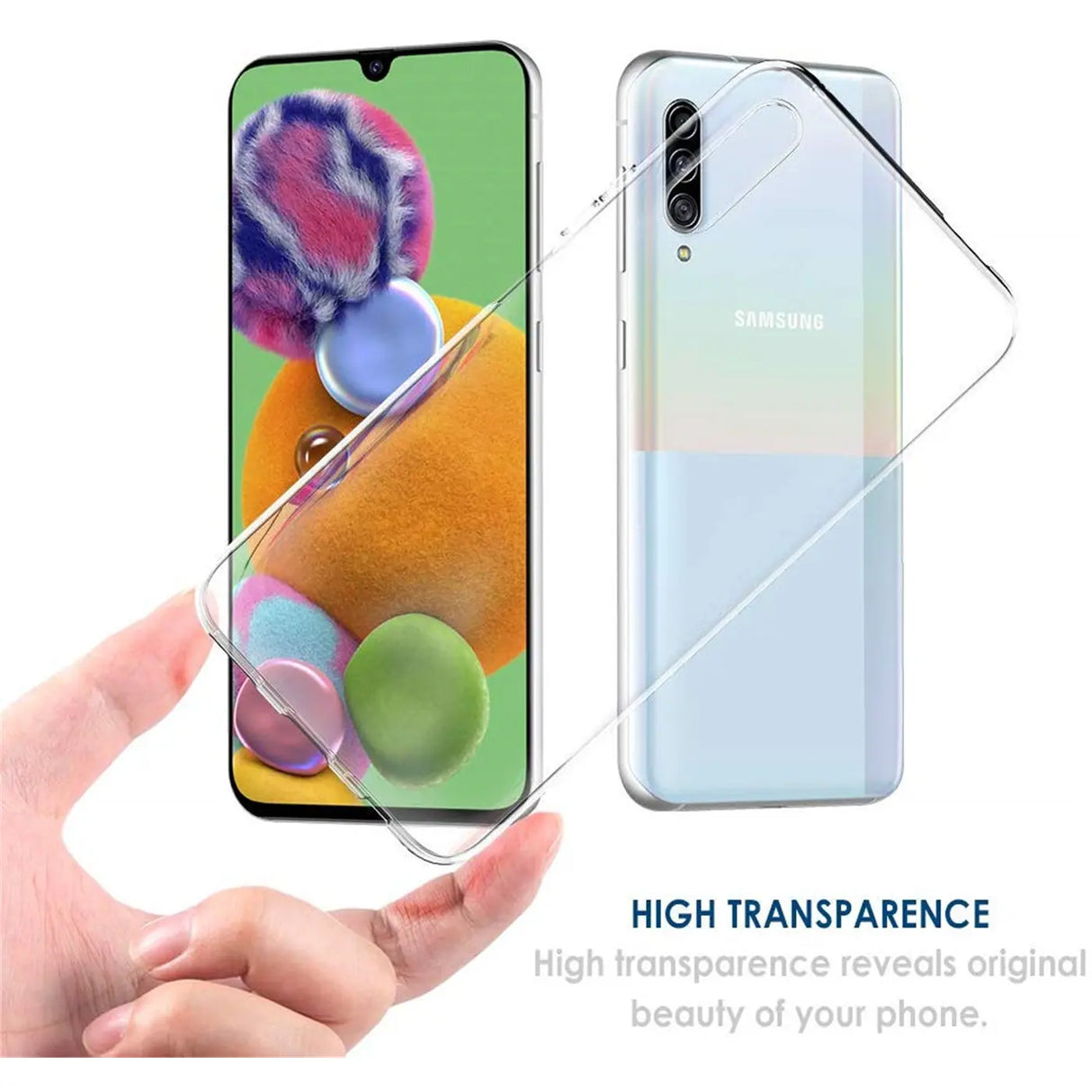 Durchsichtige Handyhülle für Samsung Galaxy A90 5G mit Anti-Vergilbung