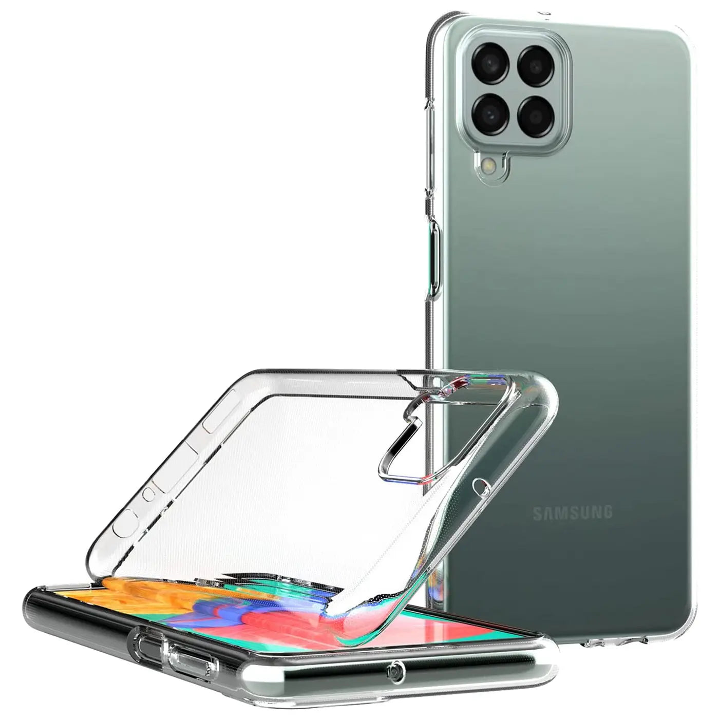 Klarplastik Hülle, von vorne und hinten, auf Samsung Galaxy M33 5G