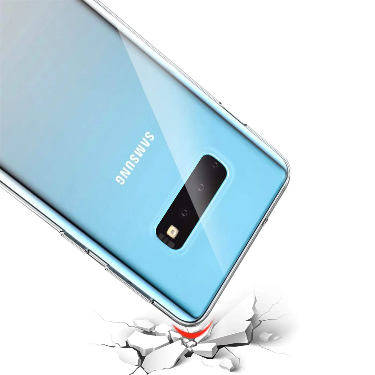 Durchsichtige Handyhülle für Samsung Galaxy S10E mit Anti-Vergilbung