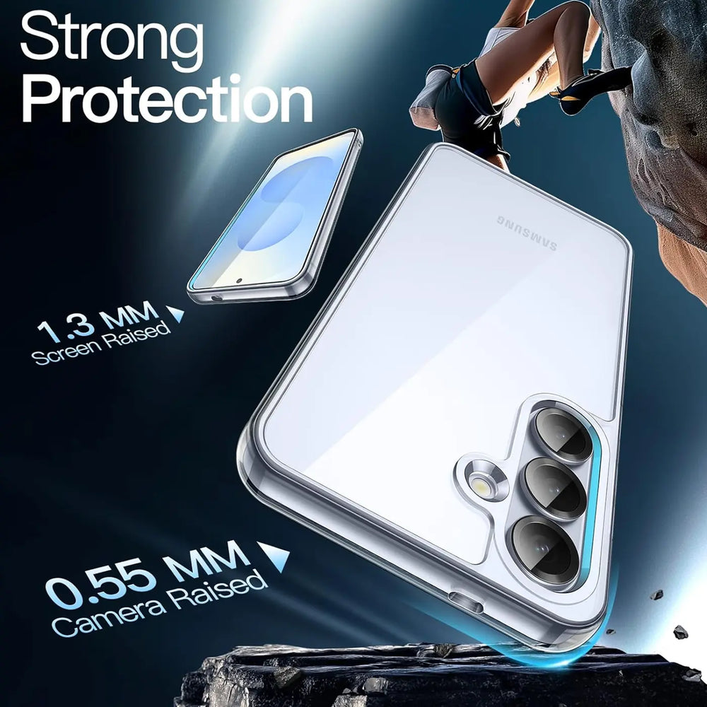 Durchsichtige Handyhülle für Samsung Galaxy S25+ mit Anti-Vergilbung