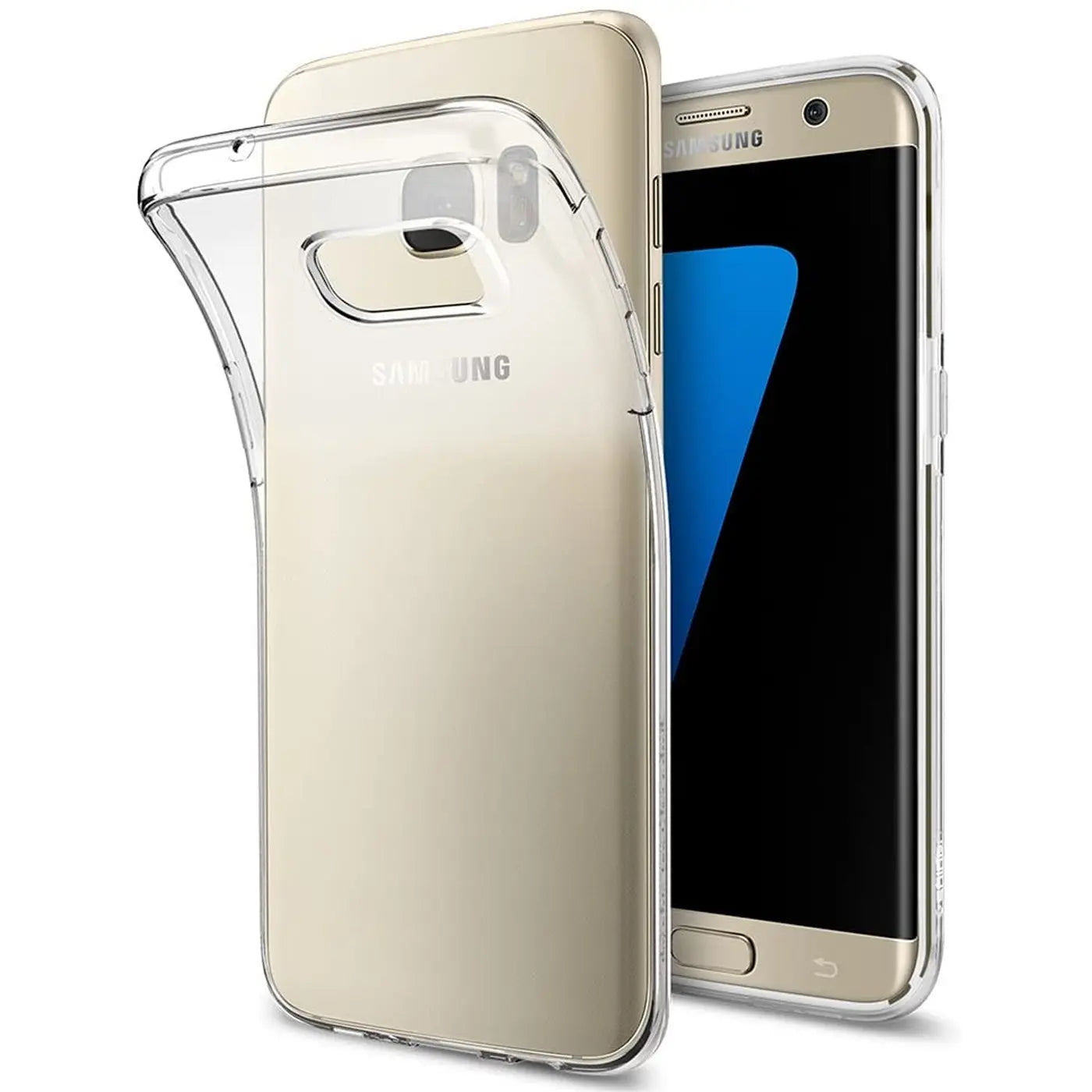 Klarplastikhülle, Nahaufnahme, Samsung Galaxy S7 Edge, Gold