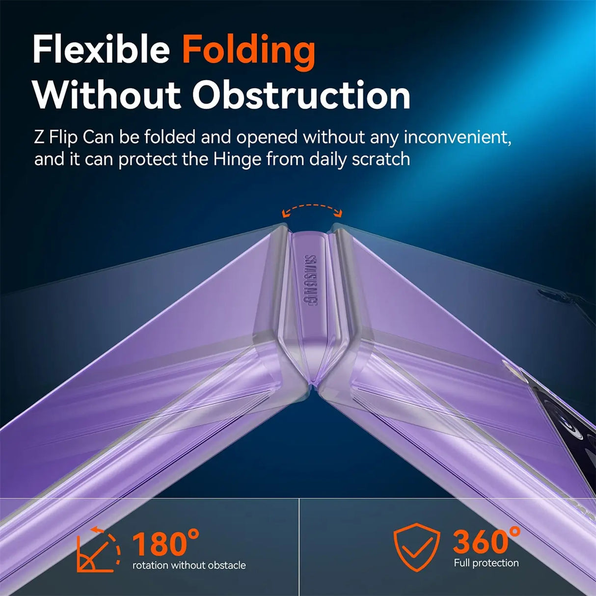 Durchsichtige Handyhülle für Samsung Galaxy Z FLIP 3 mit Anti-Vergilbung
