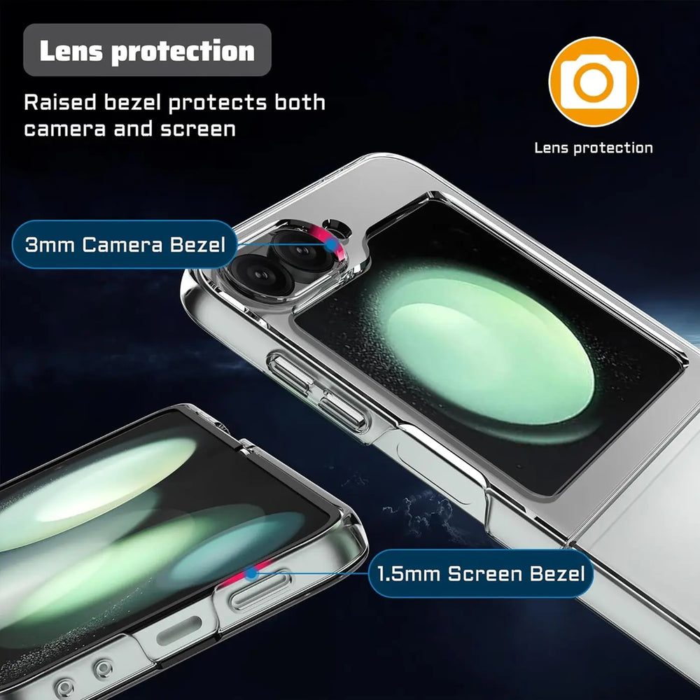 Durchsichtige Handyhülle für Samsung Galaxy Z Flip 6 mit Anti-Vergilbung