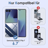 Durchsichtige Handyhülle für Samsung Galaxy Z FLIP 7 mit Anti-Vergilbung