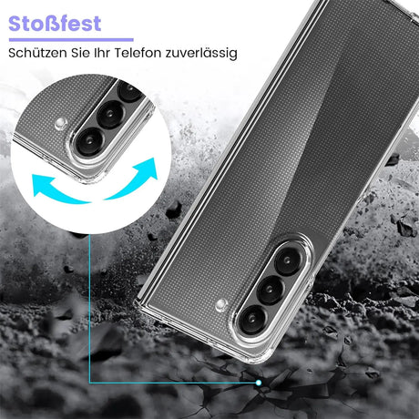 Durchsichtige Handyhülle für Samsung Galaxy Z FOLD 5 mit Anti-Vergilbung