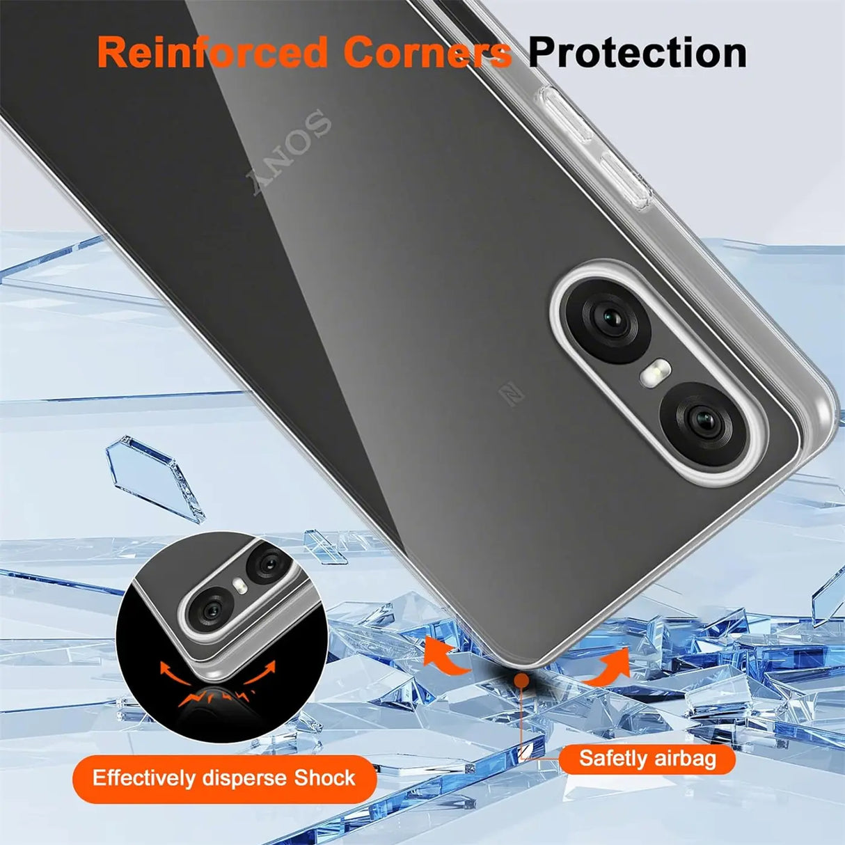 Durchsichtige Handyhülle für Sony Xperia 10 VI mit Anti-Vergilbung