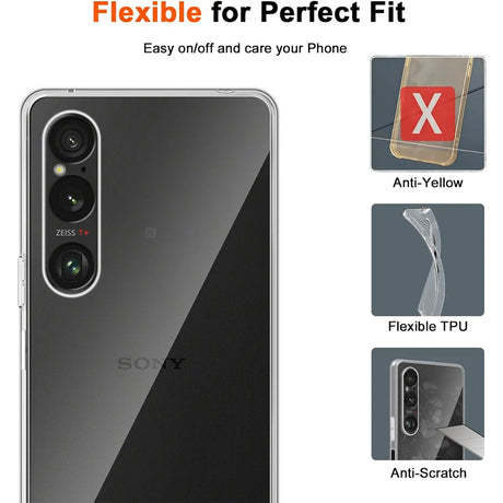 Durchsichtige Handyhülle für Sony Xperia 1 VI mit Anti-Vergilbung