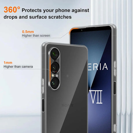 Durchsichtige Handyhülle für Sony Xperia 1 VII mit Anti-Vergilbung