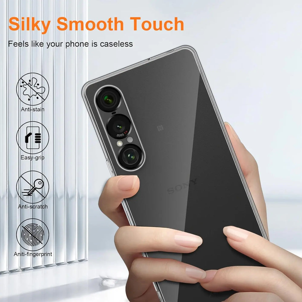 Durchsichtige Handyhülle für Sony Xperia 1 VII mit Anti-Vergilbung