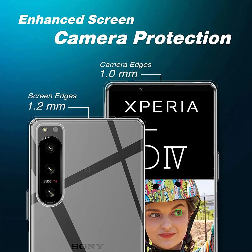 Klares Handyhülle aus Kunststoff, Vorderansicht, Sony Xperia 5 IV.