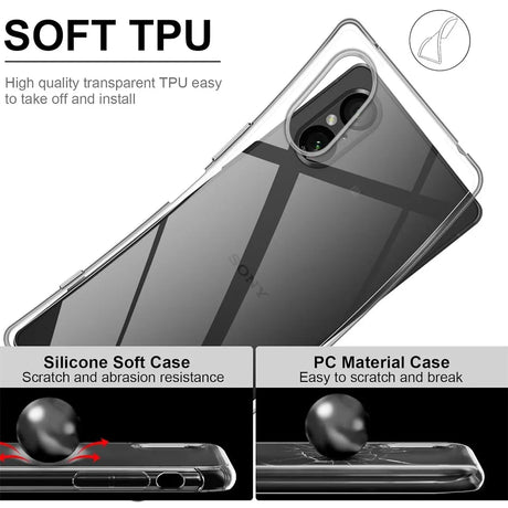 Durchsichtige Handyhülle für Sony 5 V mit Anti-Vergilbung